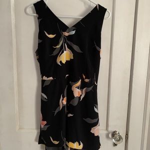 Black Floral Romper